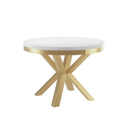 Jídelní stůl WIKI II 120 cm - bílá/zlatá T-TABLE