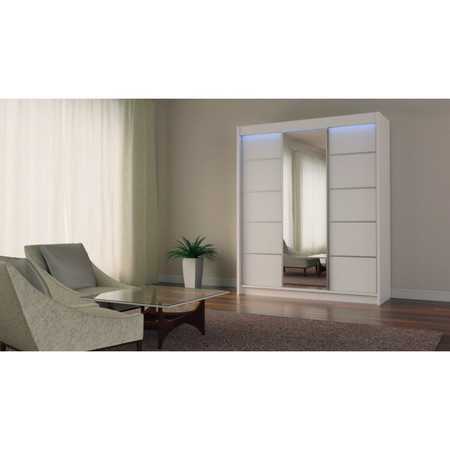 Kvalitní Šatní Skříň Makira 180 cm Bílá Furniture