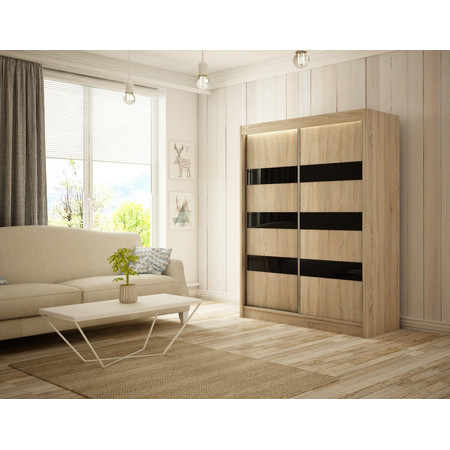 Kvalitní Šatní Skříň Solit 150 cm Dub Sonoma Furniture