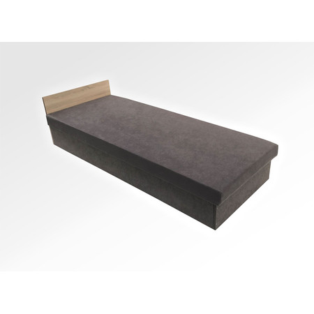 Válenda Chrisi D90 - 90x200 cm Vínová Panty vpravo Dub sonoma Graja