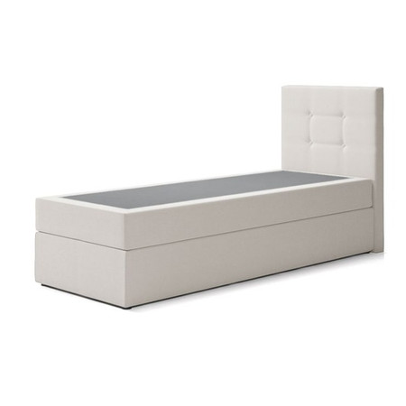 Čalouněná postel DALMINE s pružinovou matrací rozměr 80x200 cm Béžová Pravá strana otvírání SG-nábytek