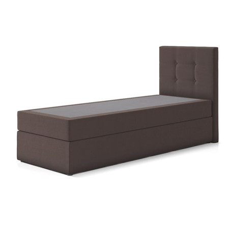 Čalouněná postel DALMINE s pružinovou matrací rozměr 80x200 cm Hnědá Levá strana otvírání SG-nábytek