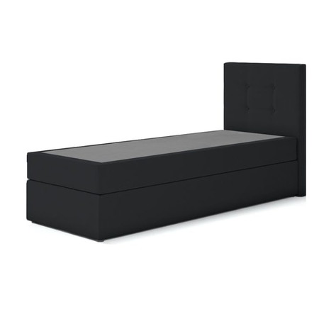 Čalouněná postel DALMINE s pružinovou matrací rozměr 80x200 cm Levá strana otvírání Černá SG-nábytek
