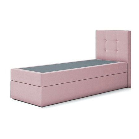 Čalouněná postel DALMINE s pružinovou matrací rozměr 80x200 cm Růžová Levá strana otvírání SG-nábytek