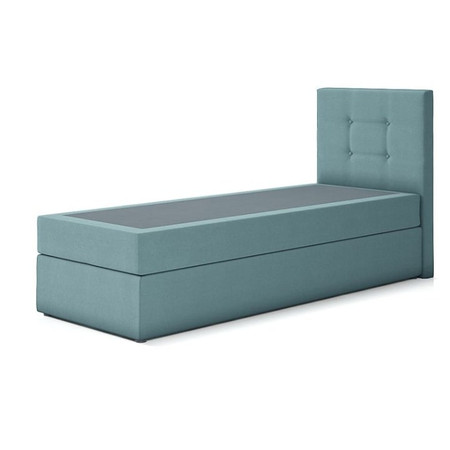 Čalouněná postel DALMINE s pružinovou matrací rozměr 80x200 cm Zelená Levá strana otvírání SG-nábytek