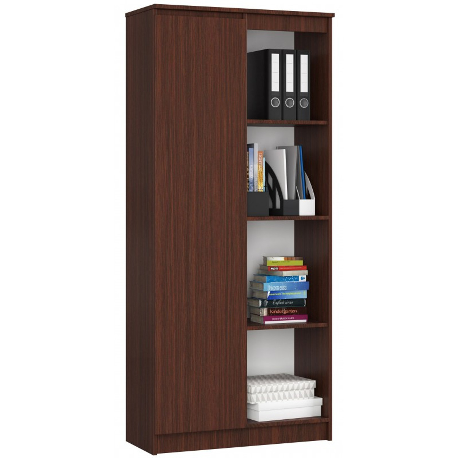 Regál R80 1D 4P - wenge Akord
