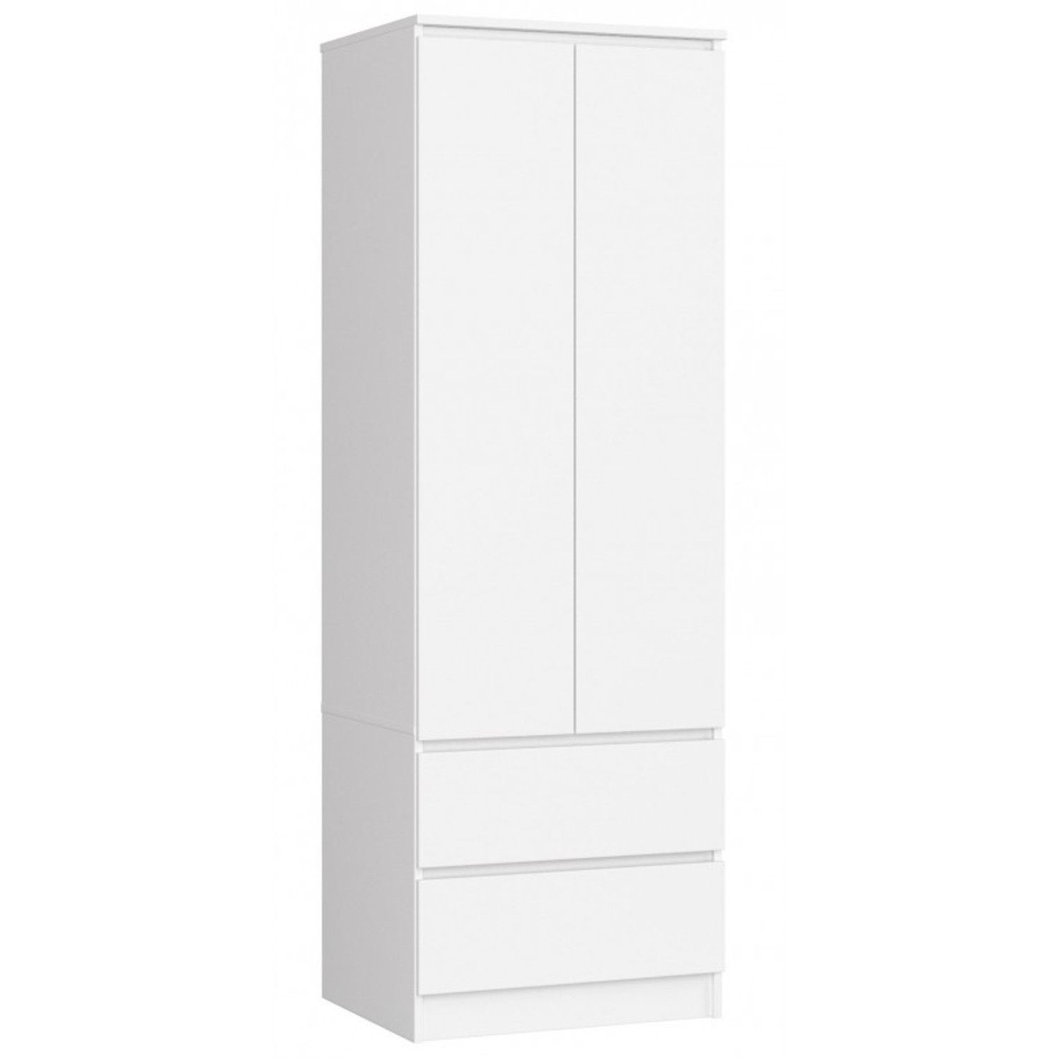Skříň STAR S60 2D 2SZ - bílá Akord