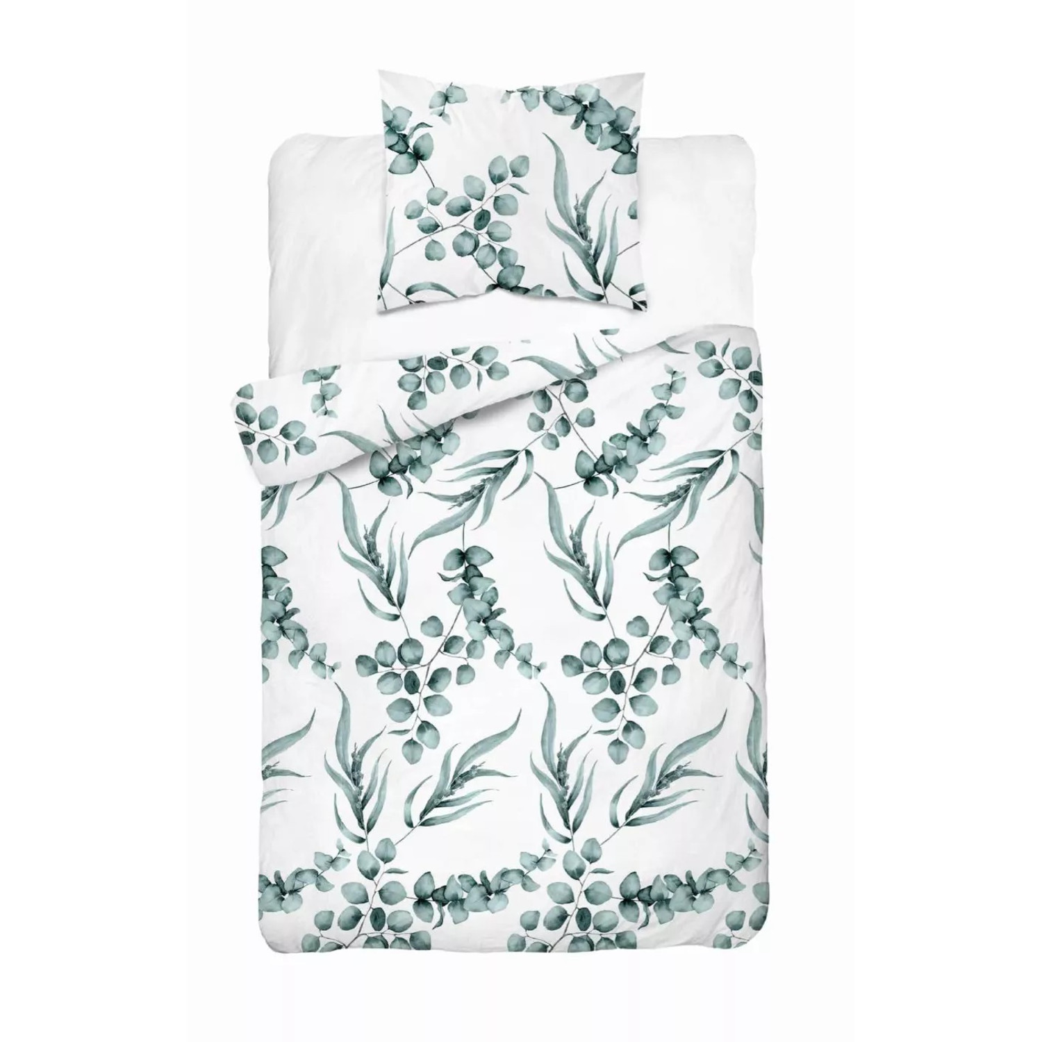 Bavlněné povlečení zelené listy 5107 A 140x200 cm KARO