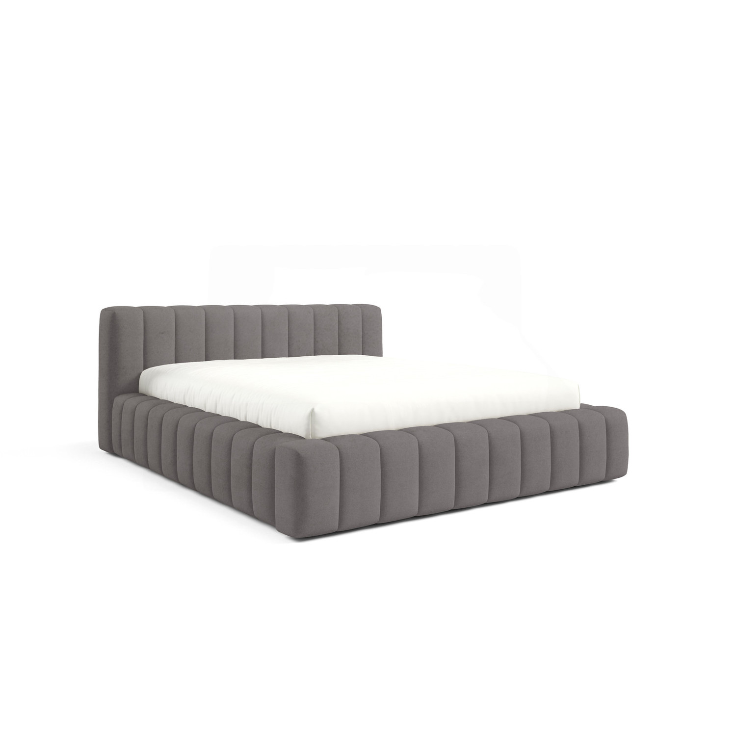 Čalouněná postel GINO 140x200 cm s nízkým čelem Šedá II SG nabytek