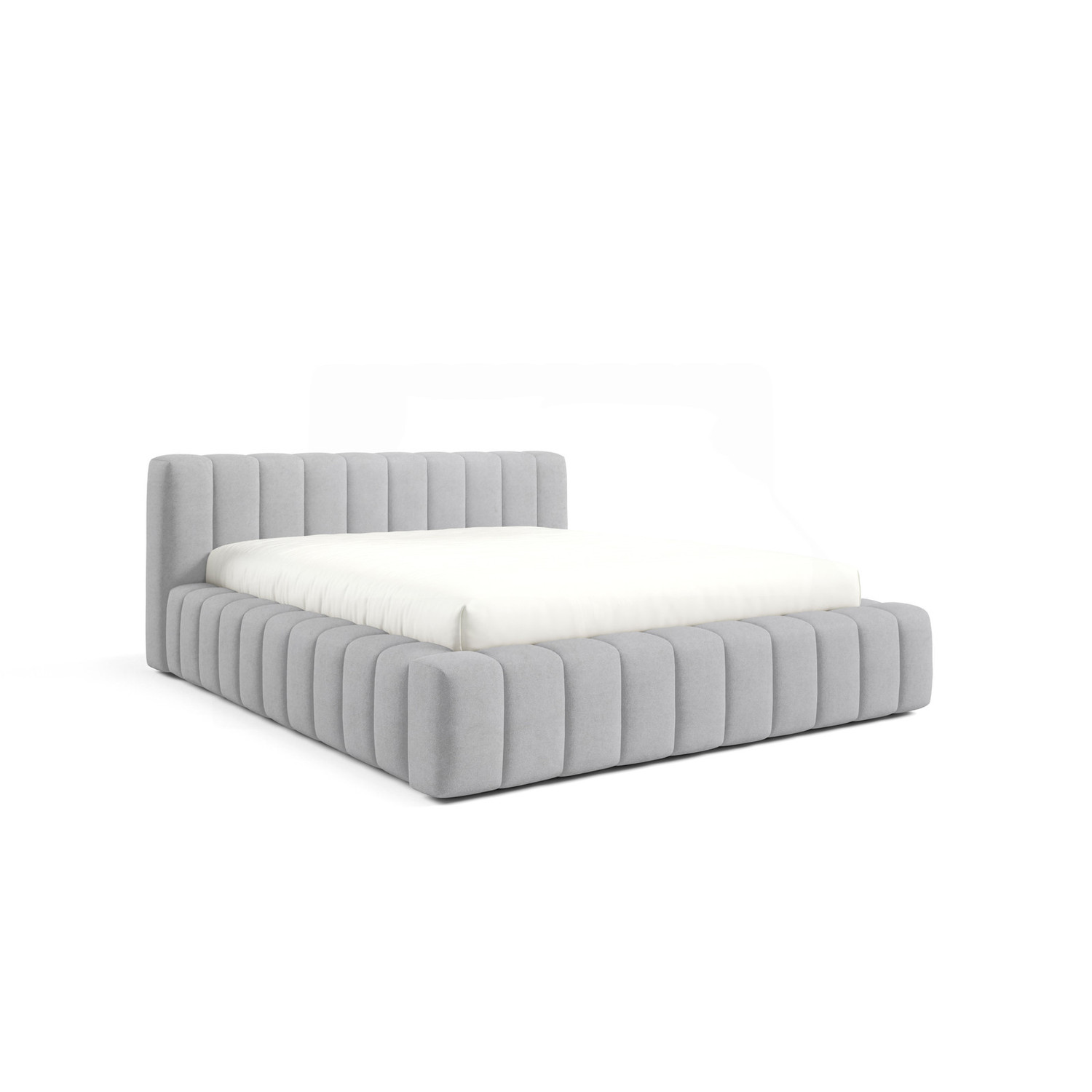 Čalouněná postel GINO 140x200 cm s nízkým čelem Šedá SG nabytek