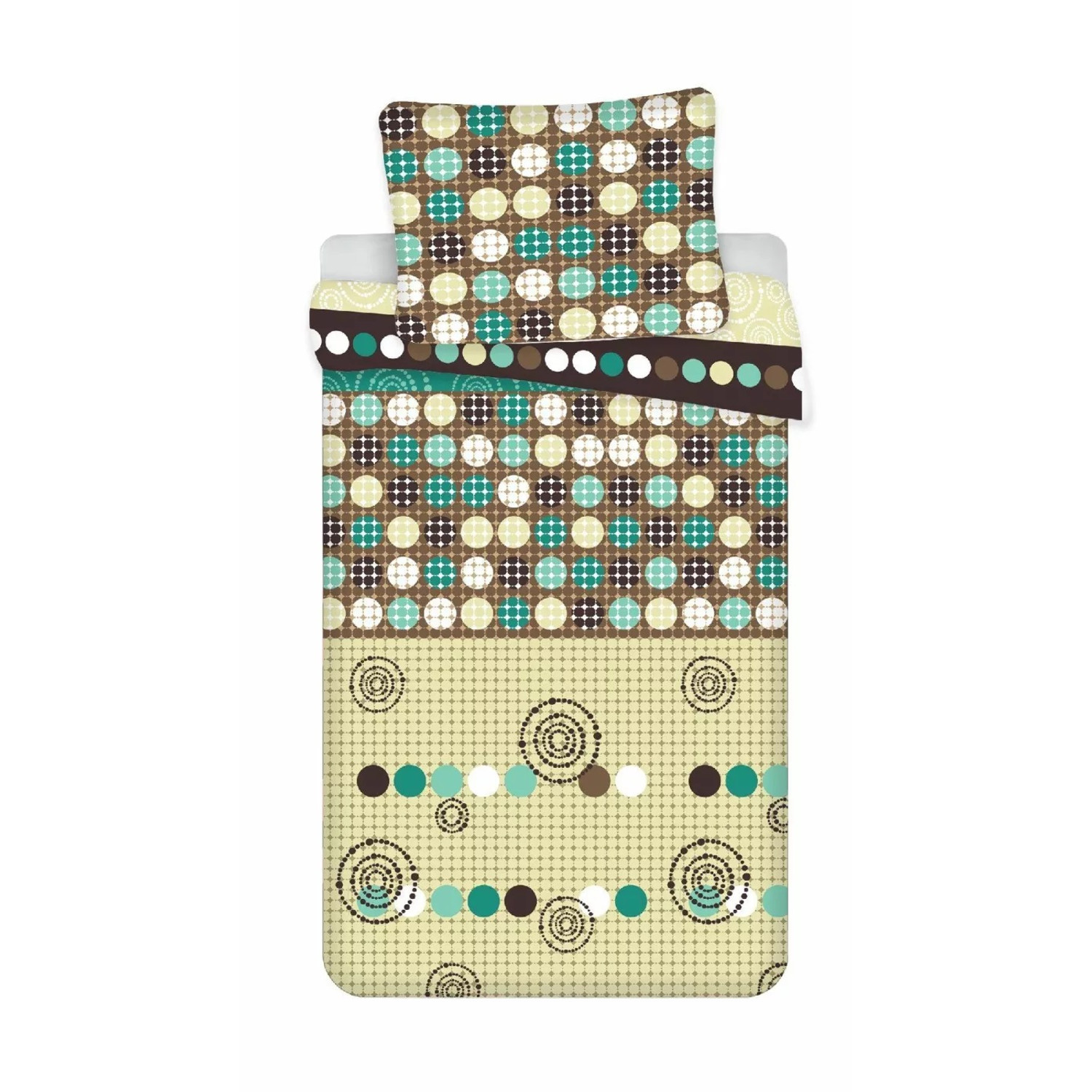 Povlečení z mikrovlákna KROUŽKY PB 25 140x200 cm KARO