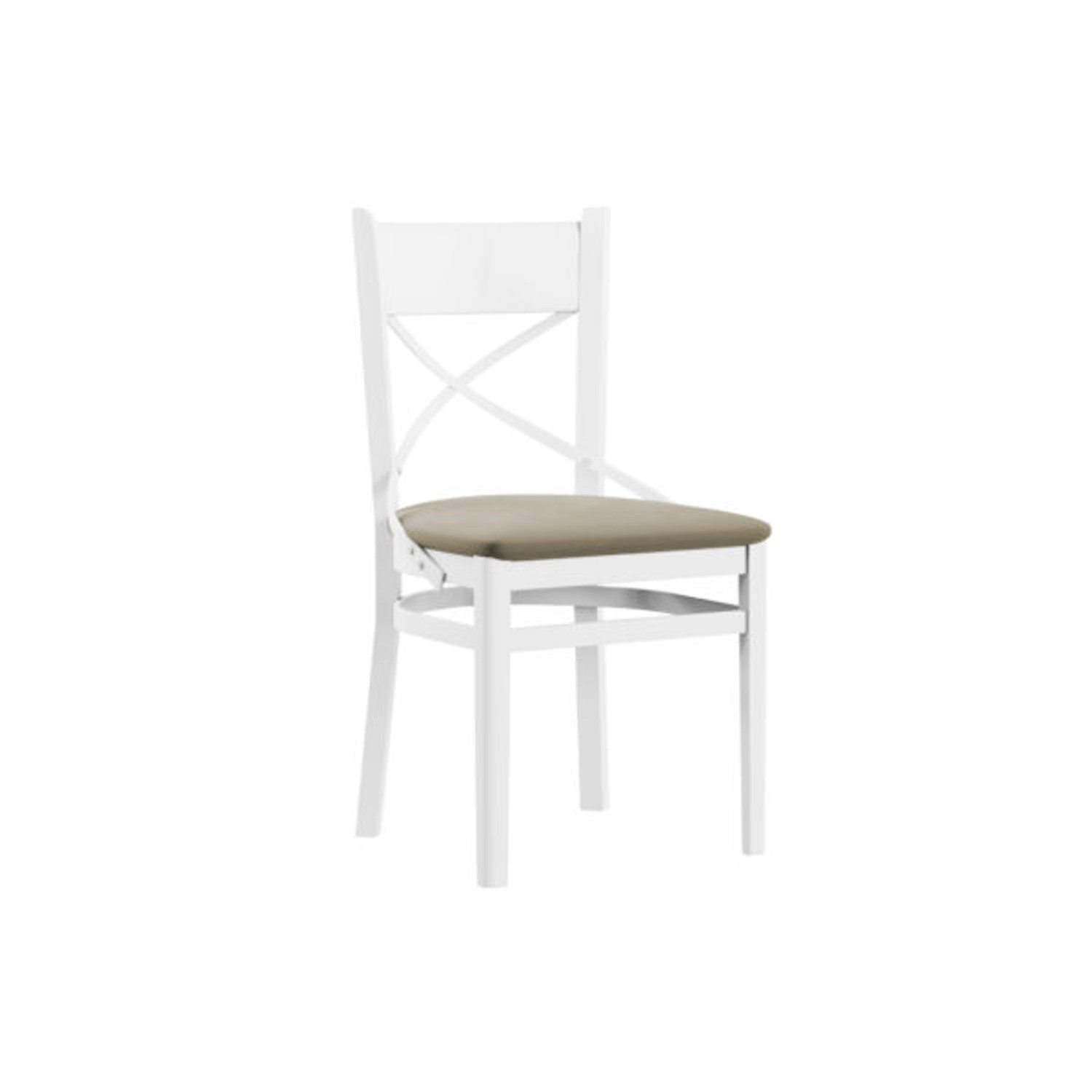 Jídelní židle X - bílé nohy Béžová GALA