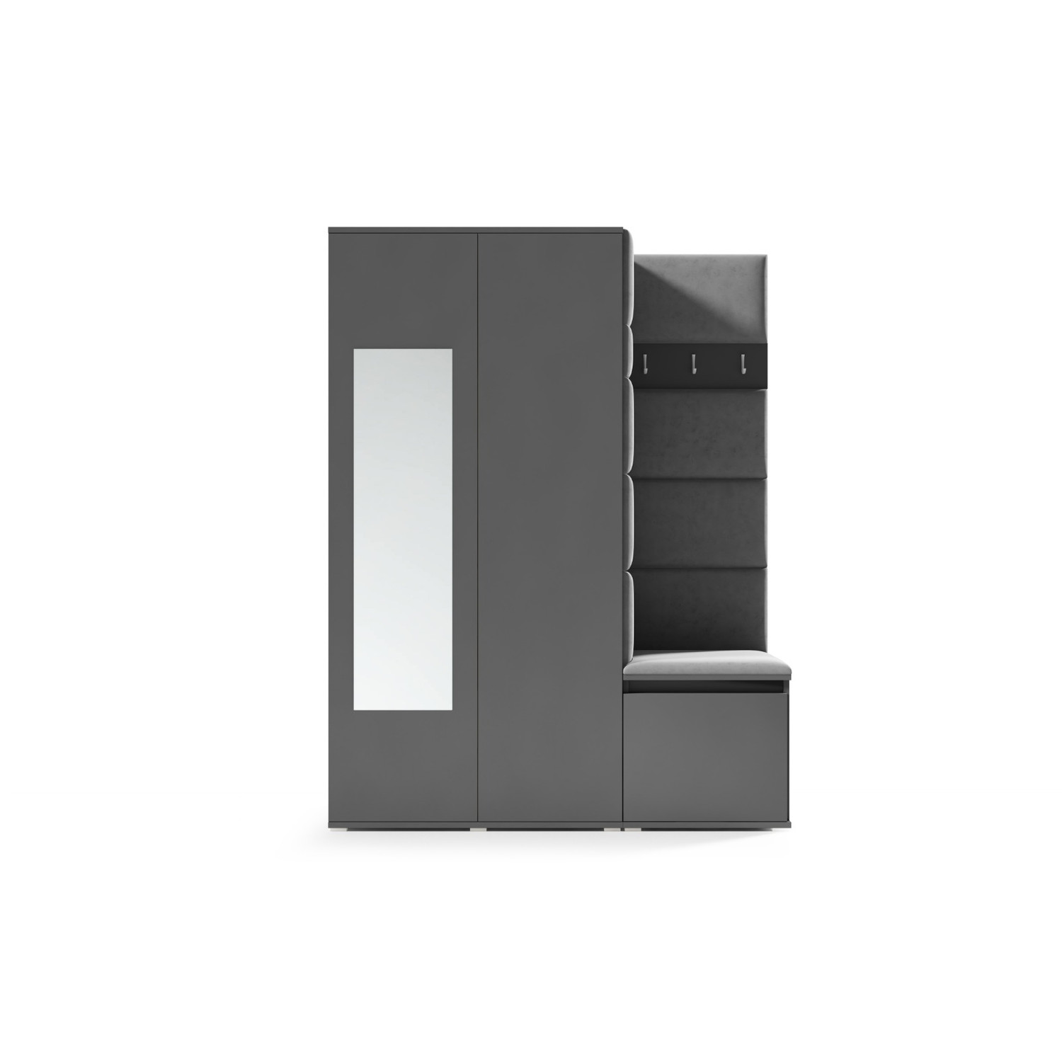 Předsíňová stěna AMI 11 Světle růžová Grafit Se zrcadlem Signal-nabytek