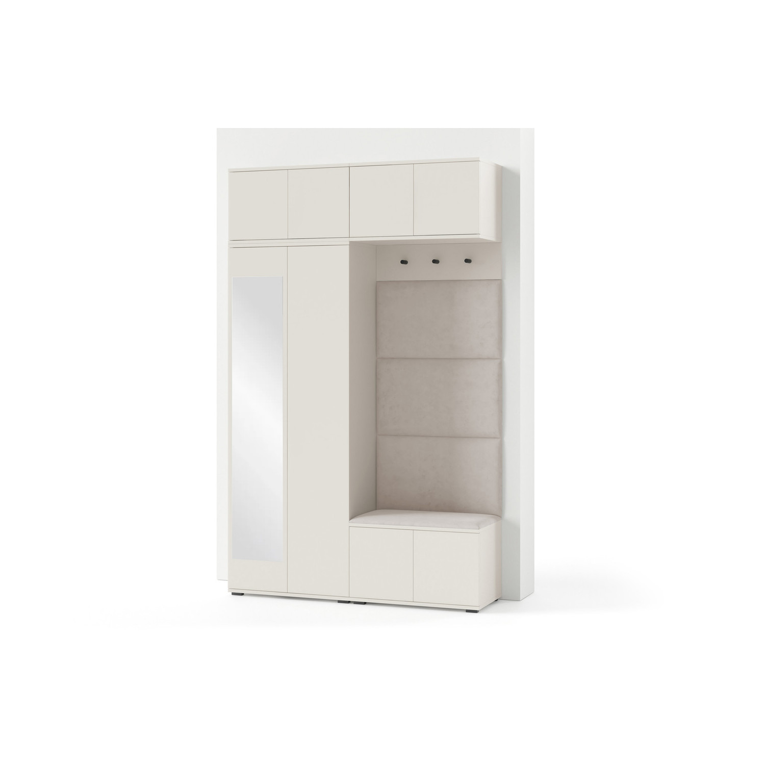 Předsíňová stěna BIANCO I Se zrcadlem Hnědá SG nabytek