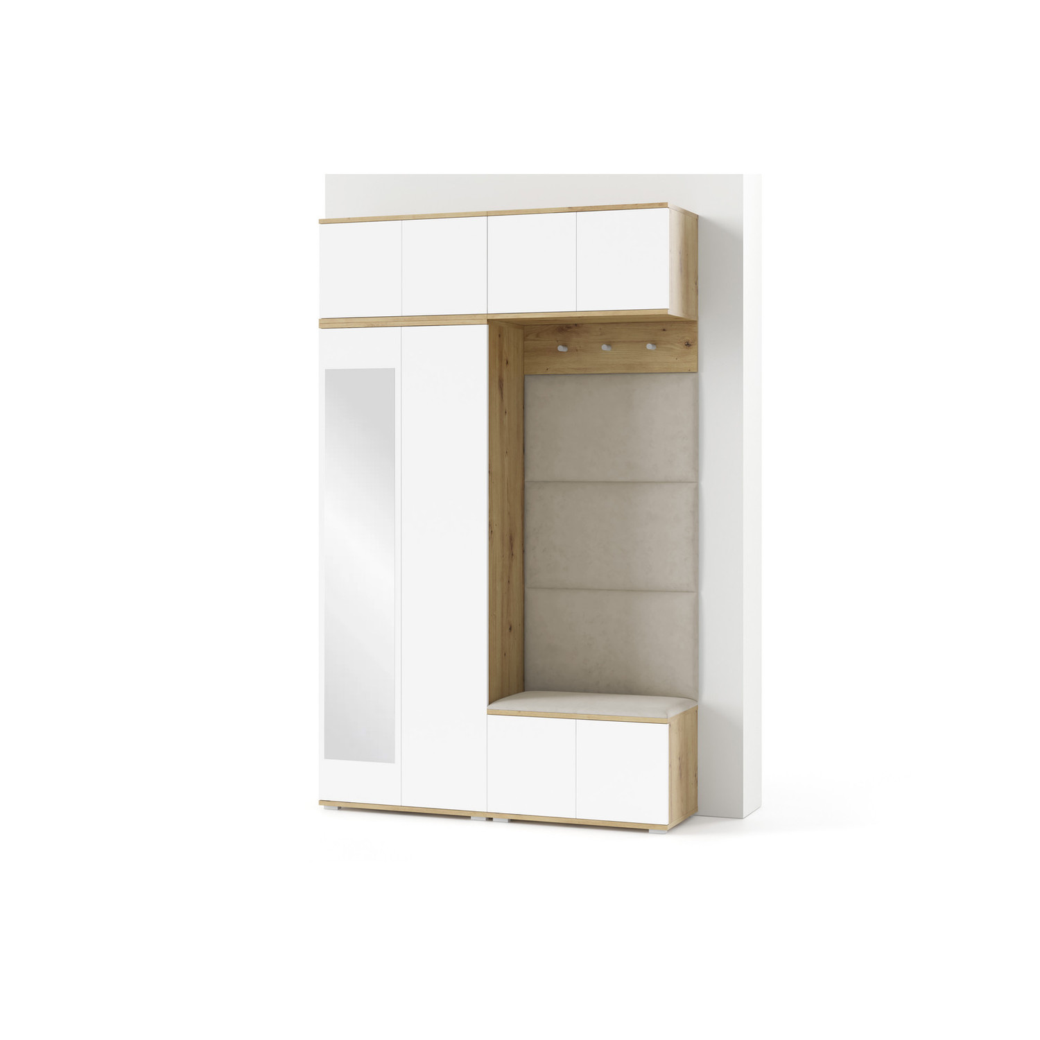 Předsíňová stěna SEVILLA III Bez zrcadla Zelená SG nabytek