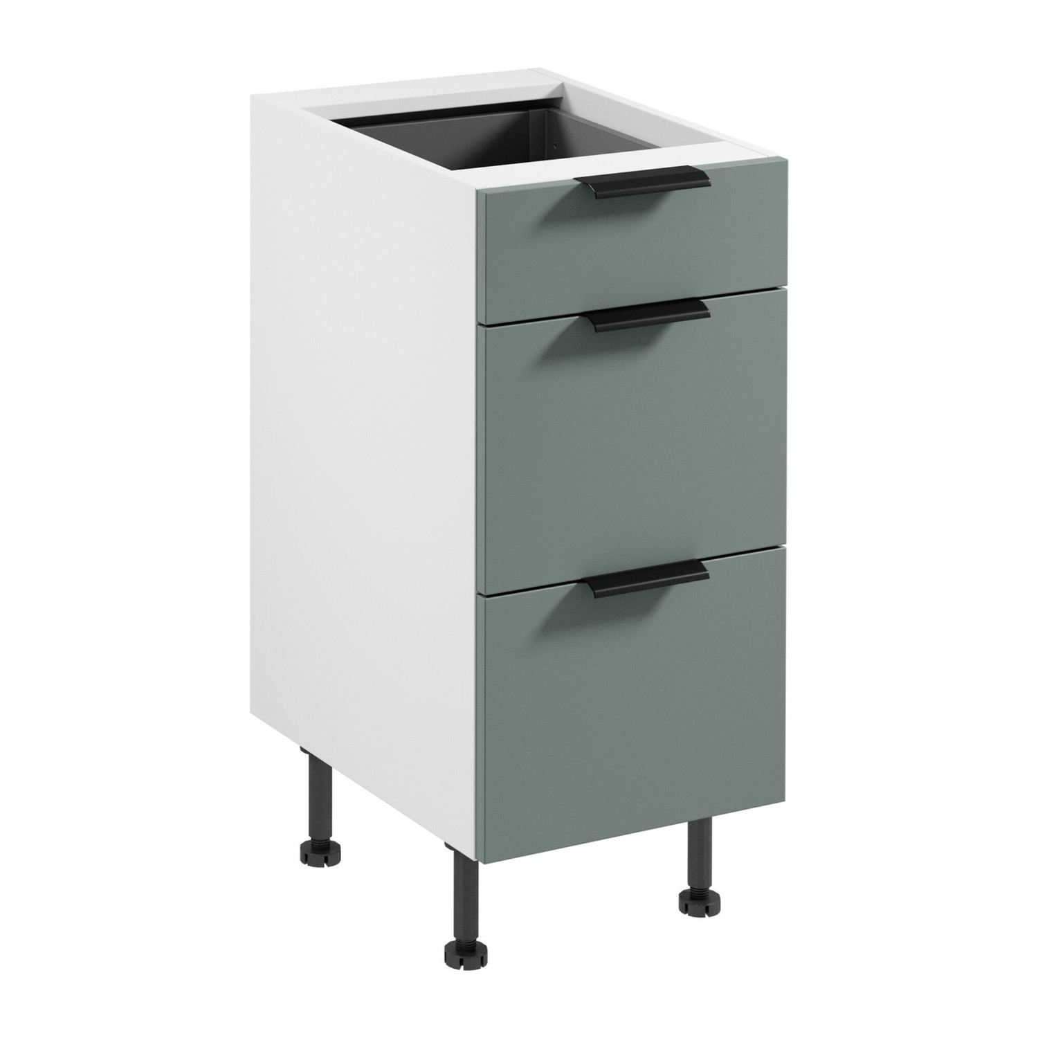 Kuchyňská skříňka SORENTO D40S3 - P/L AX - bílá Zelená GALA