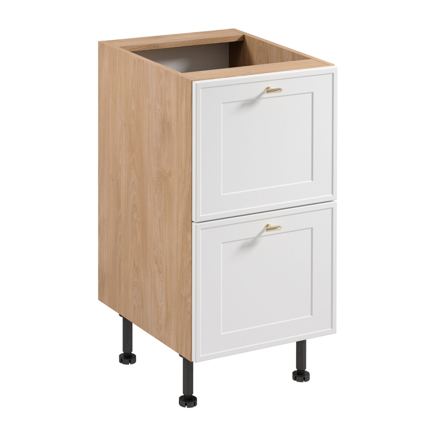 Kuchyňská skříňka SORENTO D45S2 AX -  Puccini/bílý rám GALA