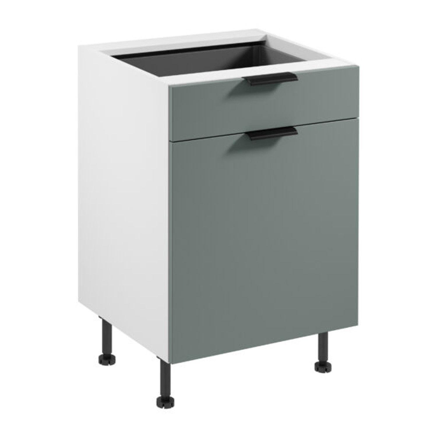 Kuchyňská skříňka SORENTO D60S1- P/L AX -  bílá Zelená GALA