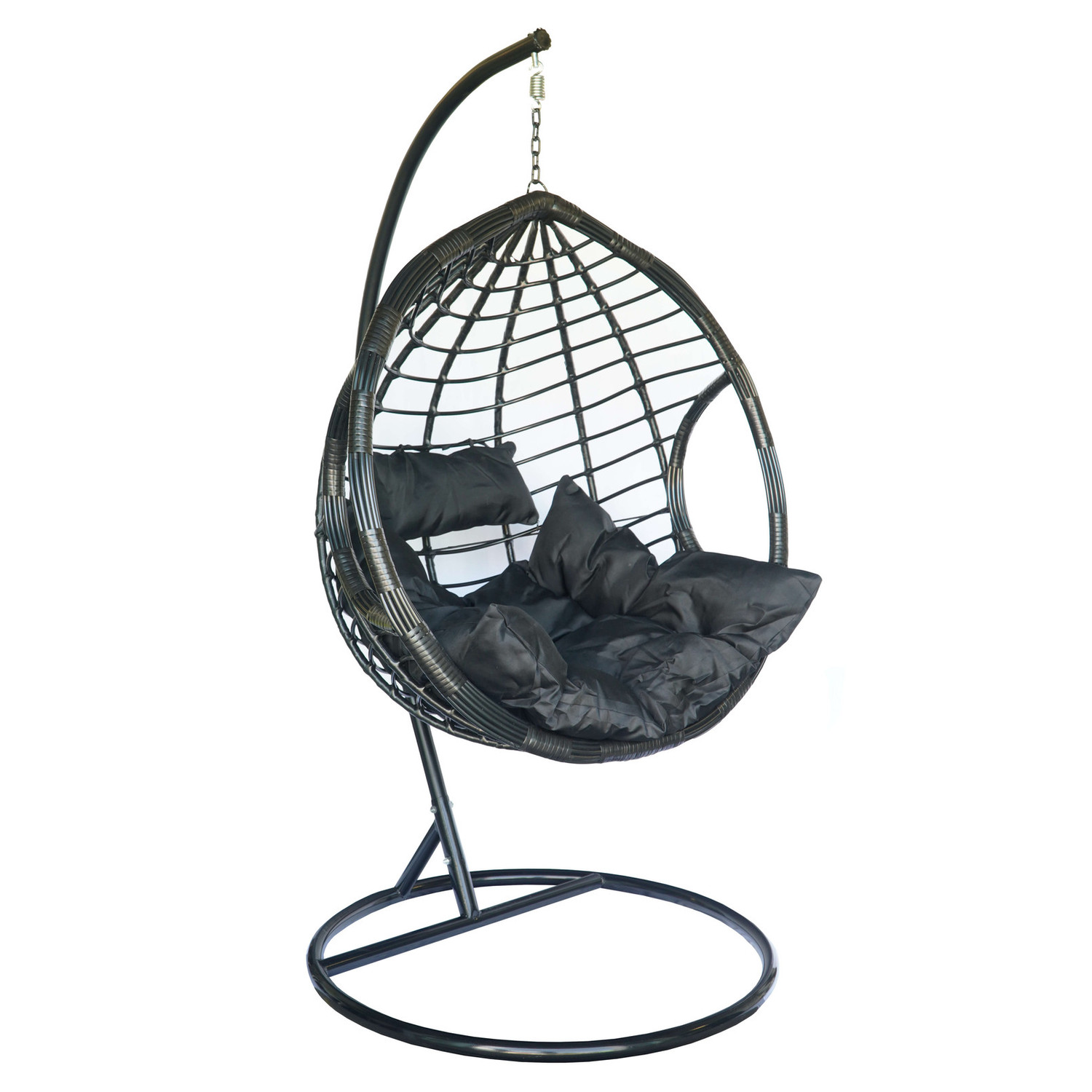 Závěsné křeslo DOMINIKANA - černá MOSKALA meble